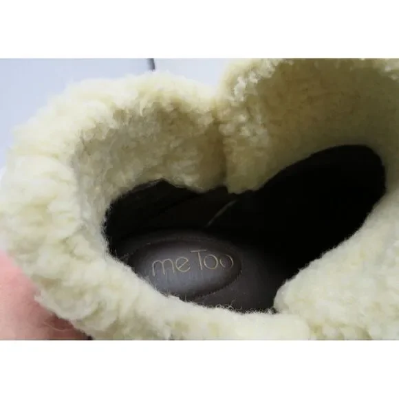 Bootie Me‎ Too Womens Zanna 14 Ankle Boot Brown Leather w/ Fur Size 7.5 W - Picture 4 of 5